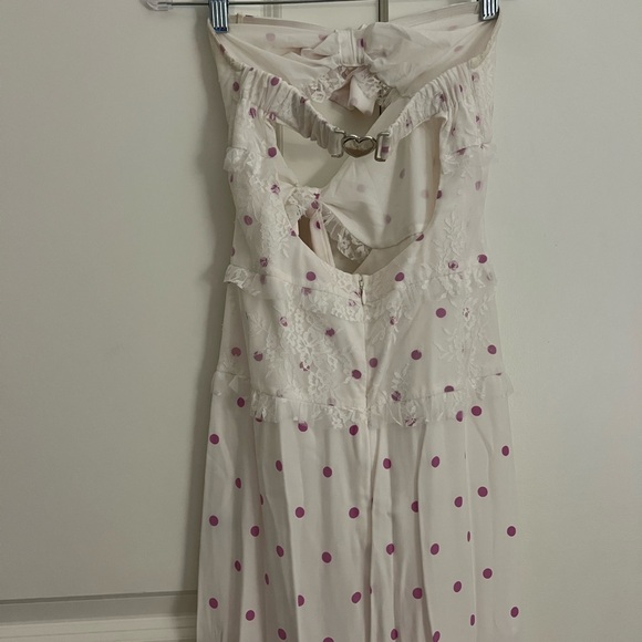 For Love and Lemons Praline Polka Dot purple asymmetrical dress - Picture 7 of 8
